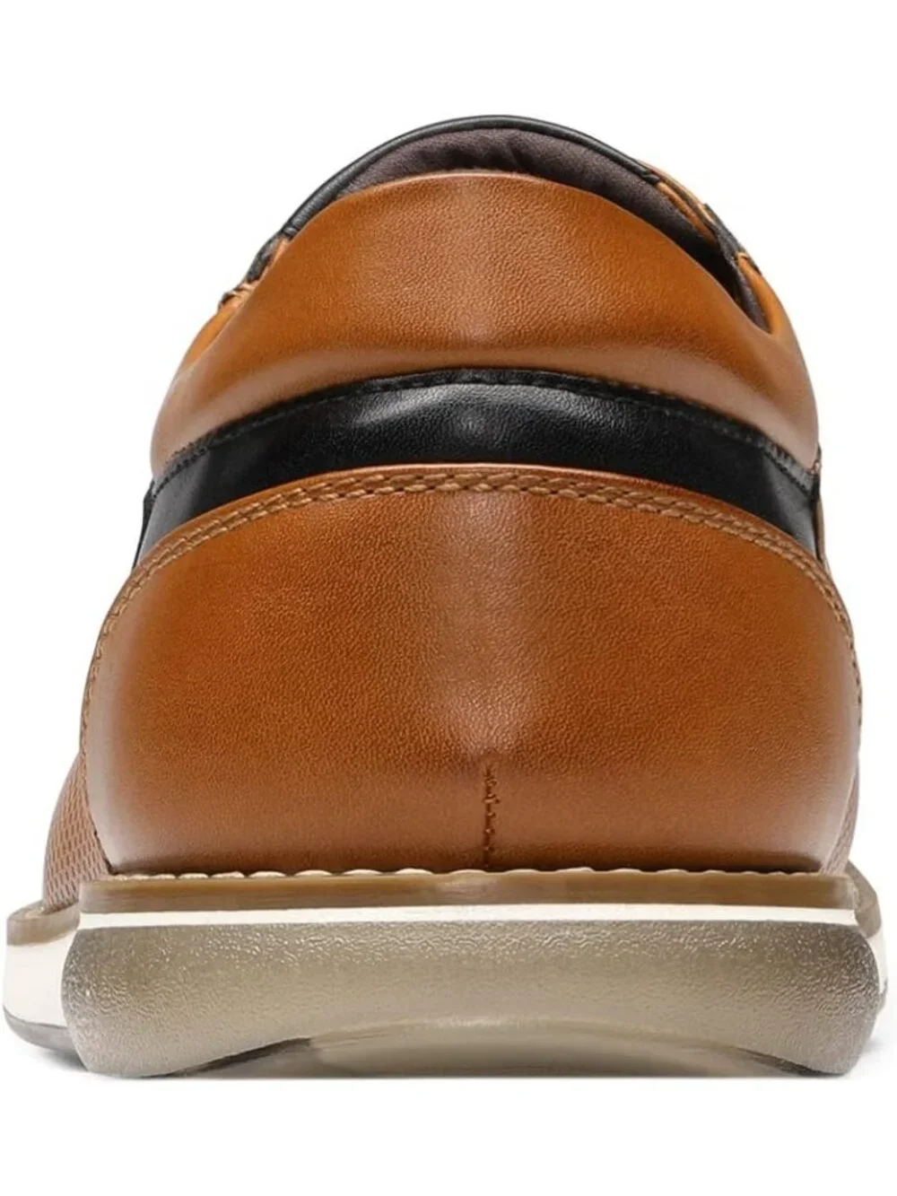 Men's Tan Leather Shock-absorbent Lace-Up Oxfords Derby Dress Sneakers Shoes